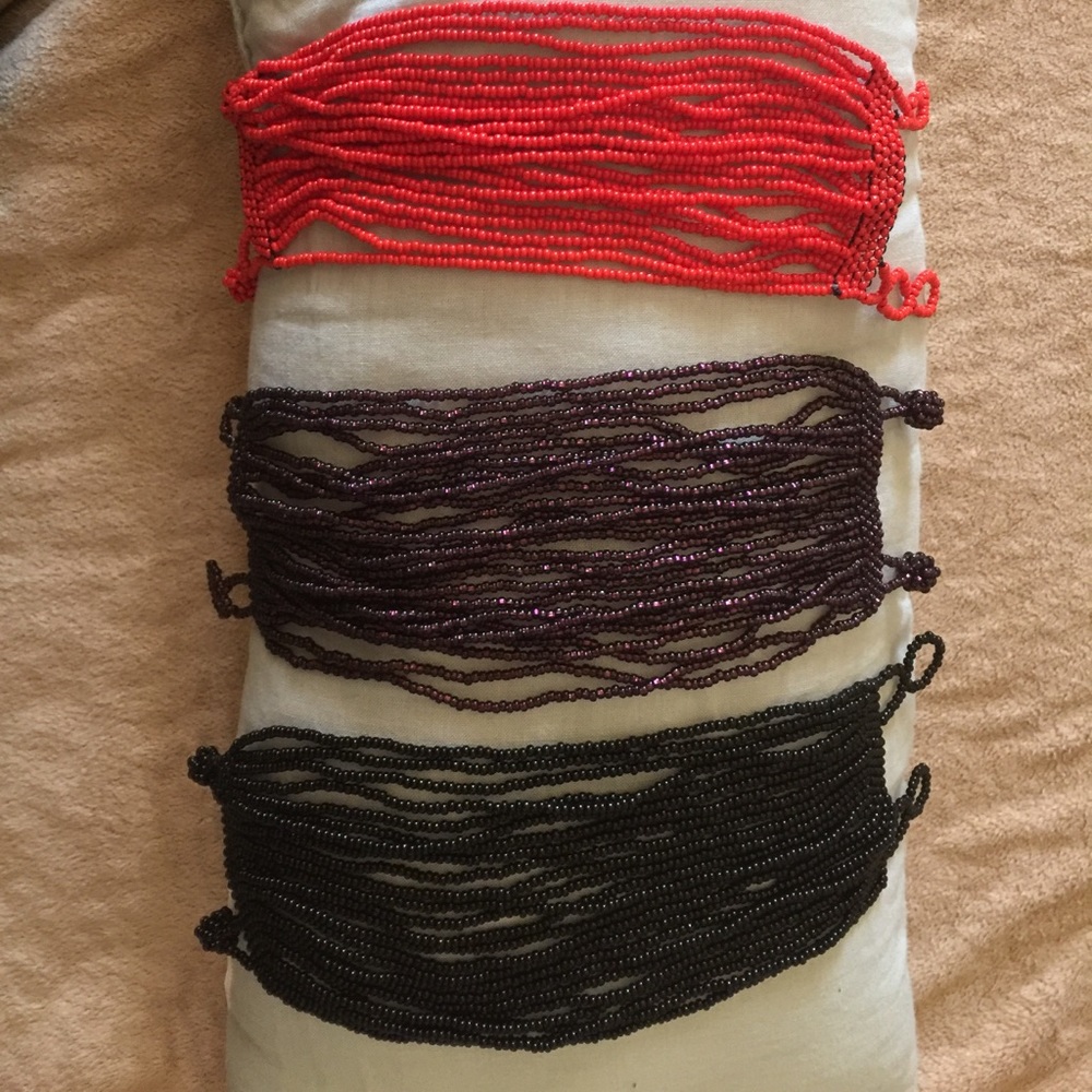 Beaded cuff bracelets