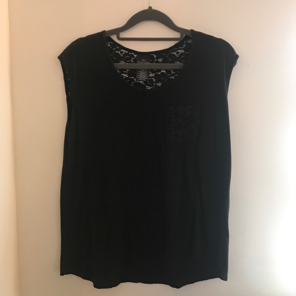 Black lace tank top