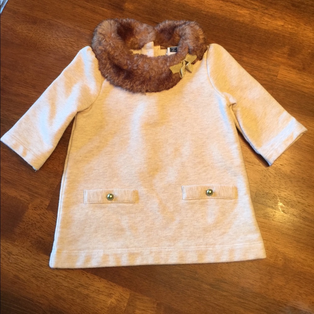 Janie and Jack fur collar dress