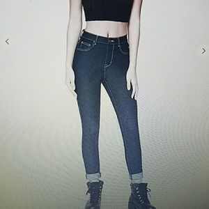 High rise skinny jeans