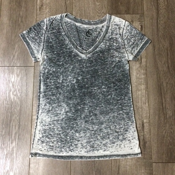 Chaser Tops - Grey chaser collection v-neck burnout tee M