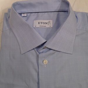 Eton light blue dress shirt contemporary fit sz 18