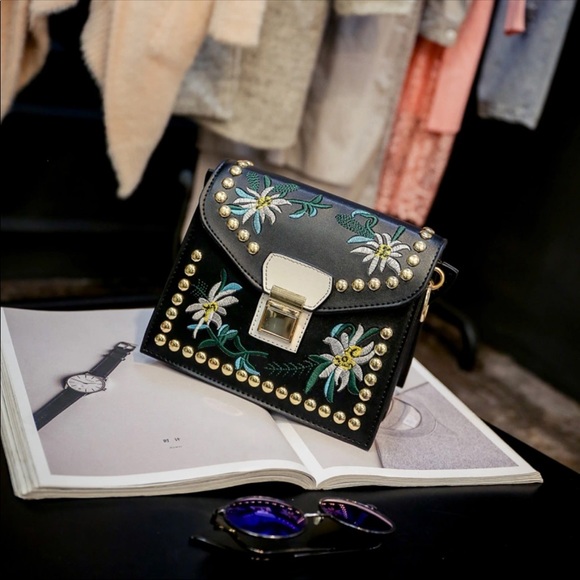 Handbags - Host Pick Embroidered Shoulder/Crossbody Bag