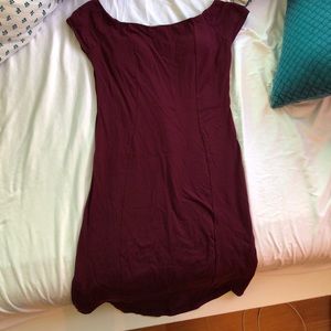 Maroon body con dress from Charlotte Russe👗
