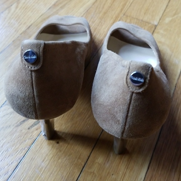 Nude Suede Heels - Picture 2 of 6