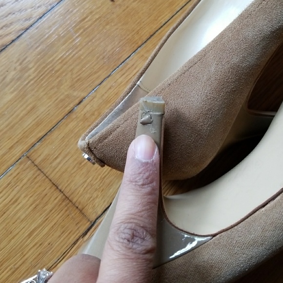 Nude Suede Heels - Picture 4 of 6