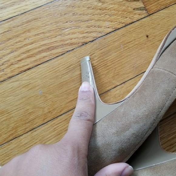 Nude Suede Heels - Picture 5 of 6