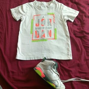 Jordan shirt 4t and shoes 11c