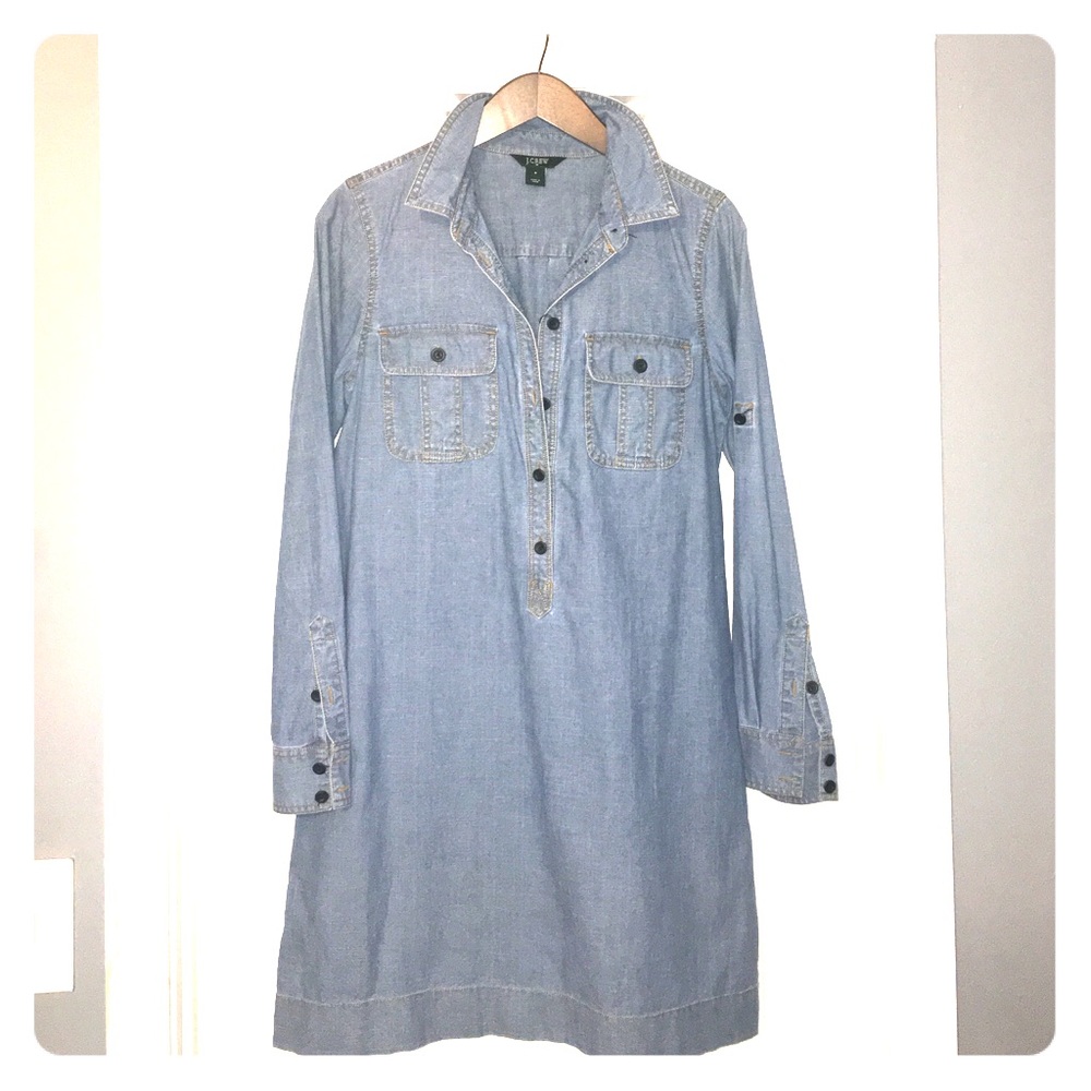 Jcrew denim shirt dress size small