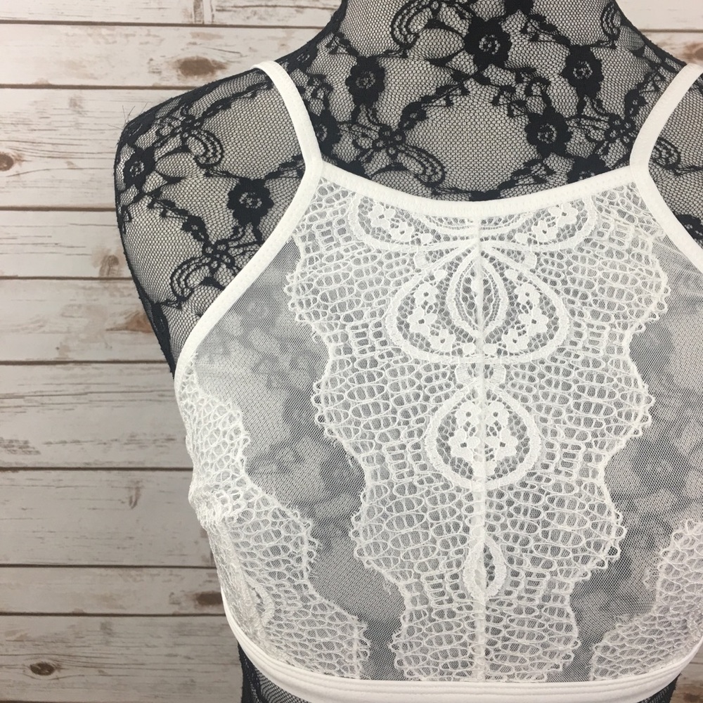 High Neck Lace Bralette