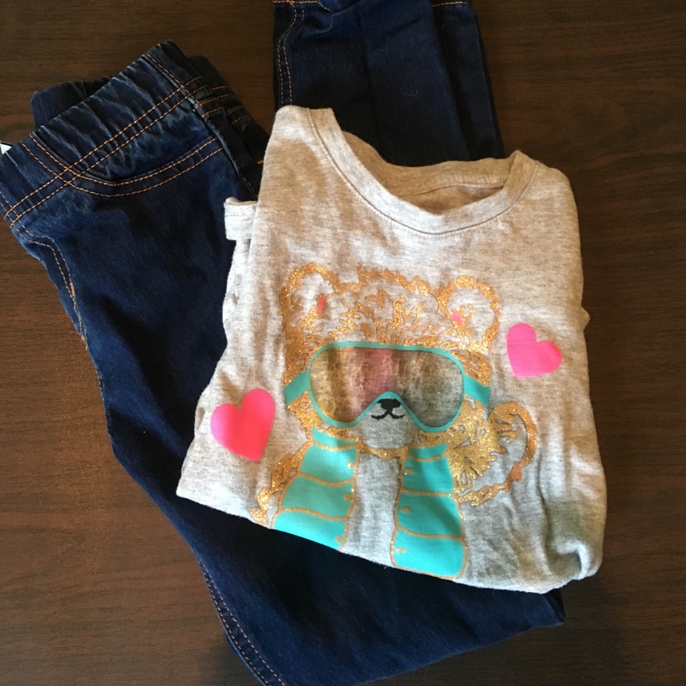 Bundle kids jeggings n tee