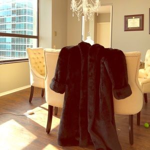 Black fur coat
