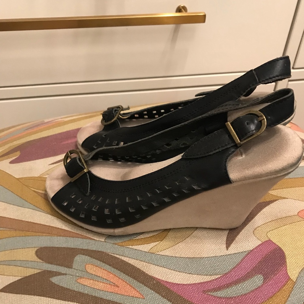 Charlotte Ronson leather & suede Wedges