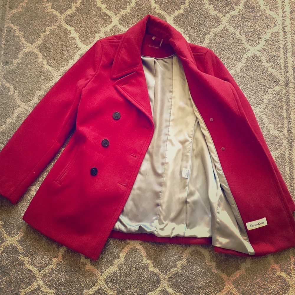 Calvin Klein Double Breasted Peacoat Size 12