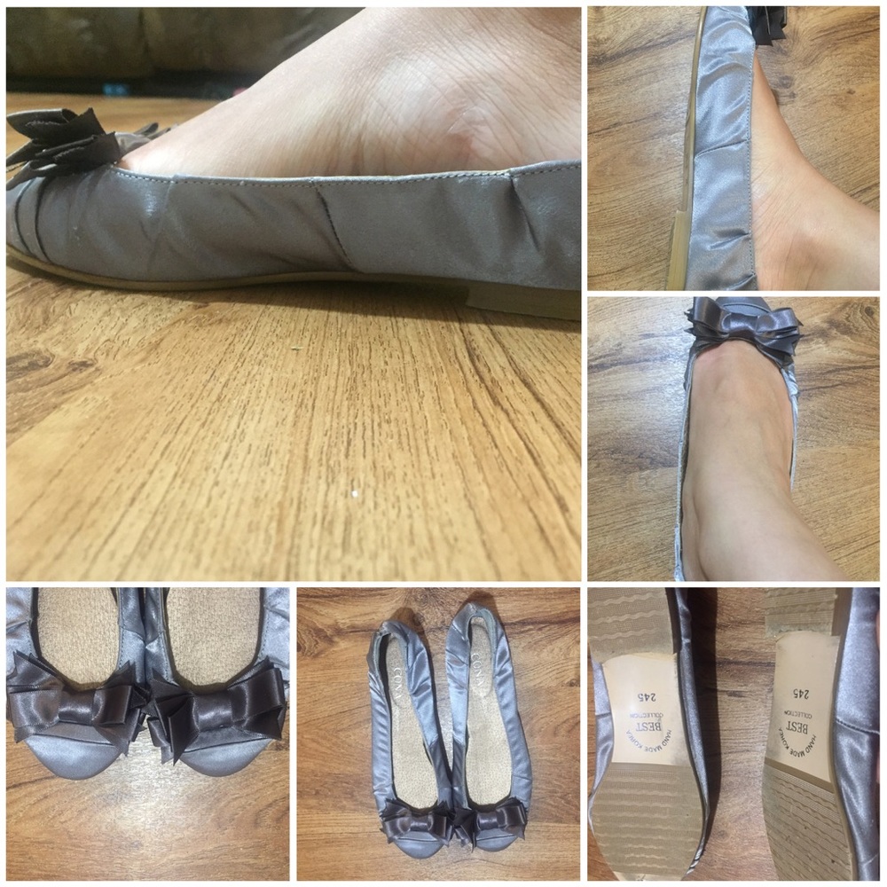 SOLD NWOT Cona Collection Silver Flats Korean