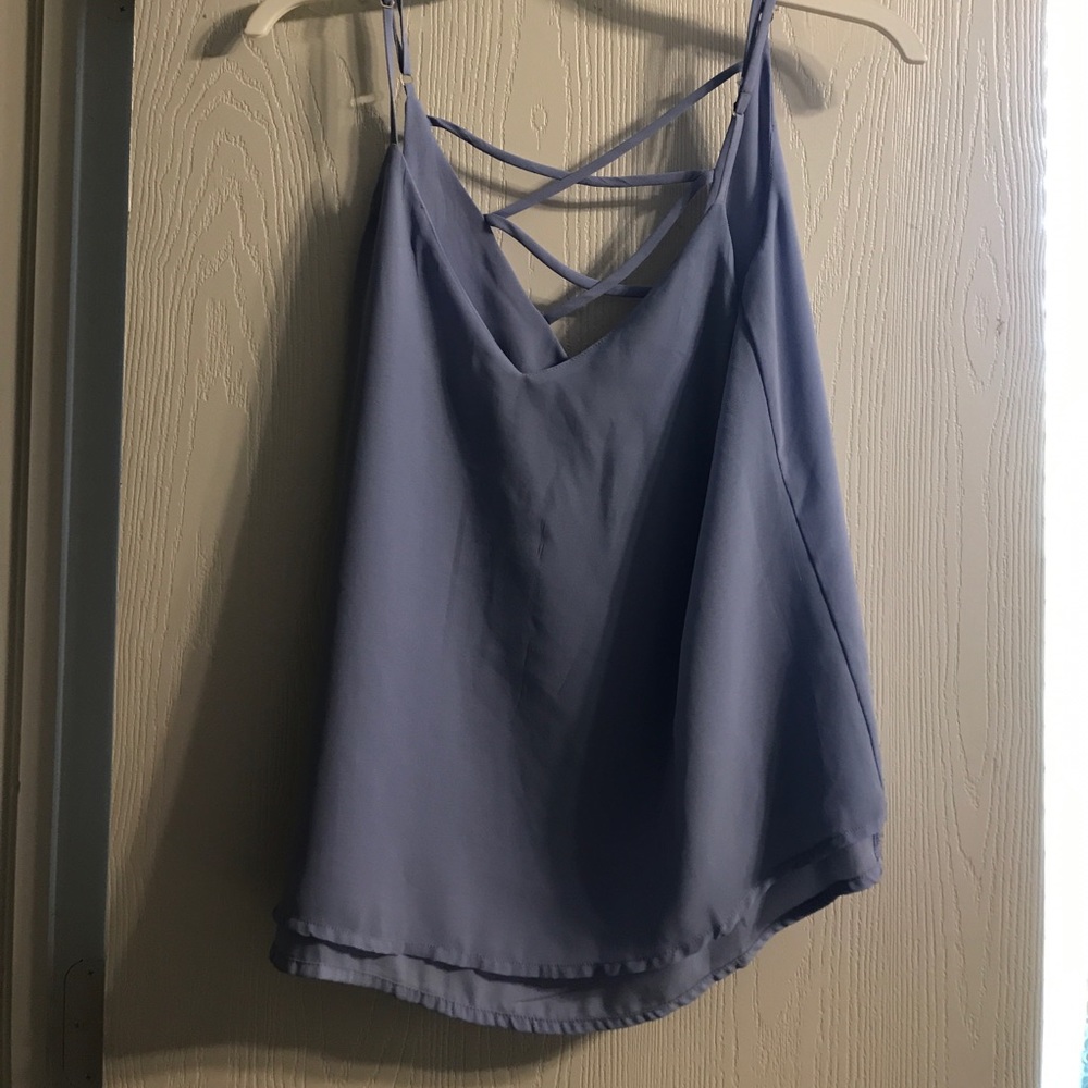 Forever 21 blue chiffon tank top