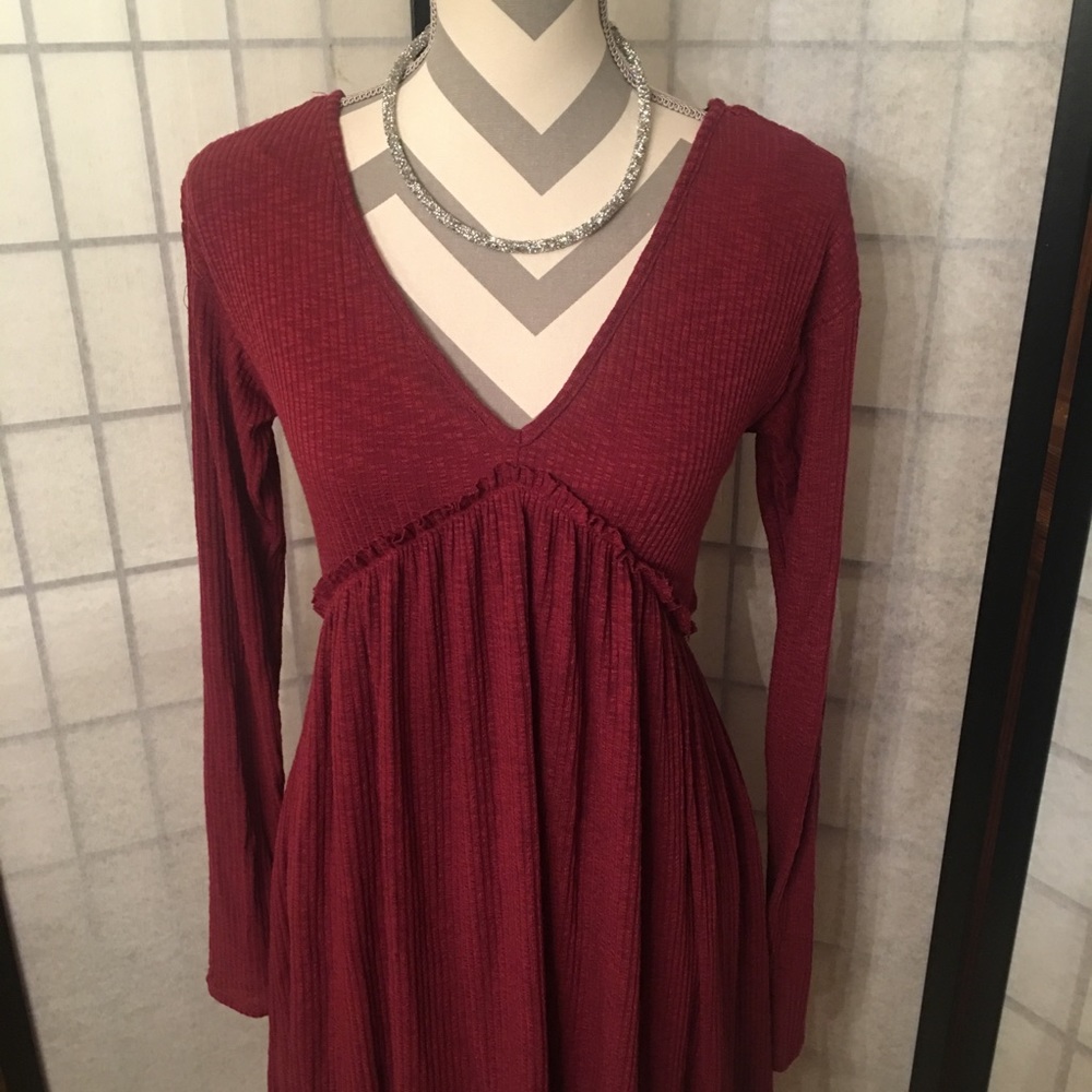 Apricot Lane Boutique Dress NWT Long Sleeve V Neck - Picture 2 of 5