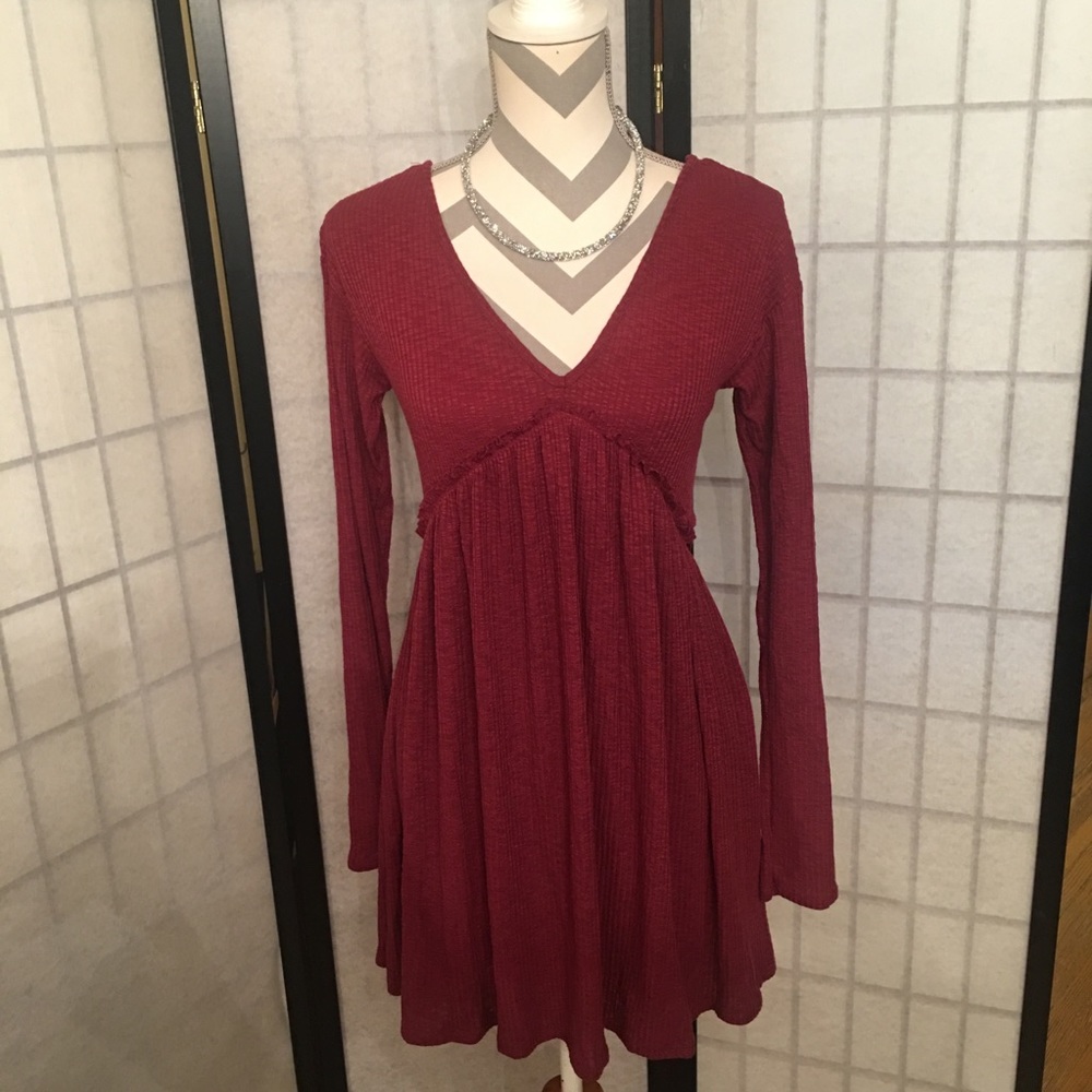 Apricot Lane Boutique Dress NWT Long Sleeve V Neck - Picture 5 of 5