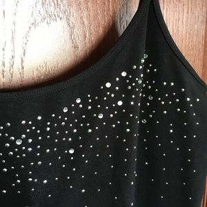eVogues plus size rhinestone accented long cami