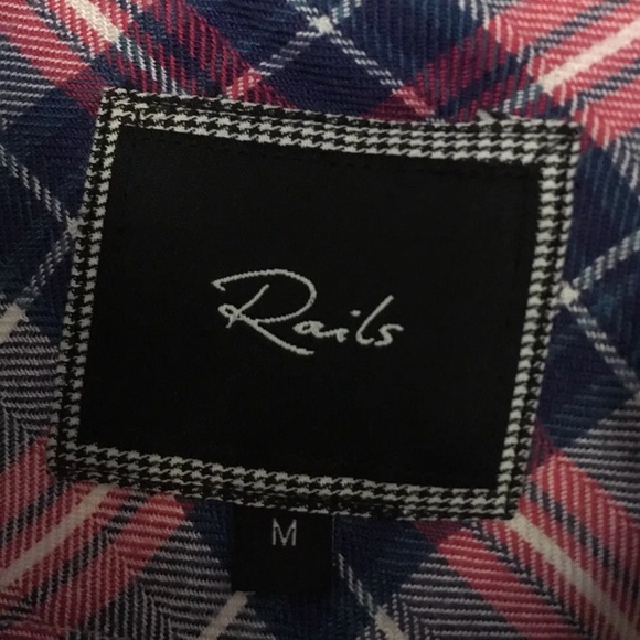 Rails Hunter White Rose Plaid Button Down Shirt - Picture 5 of 7