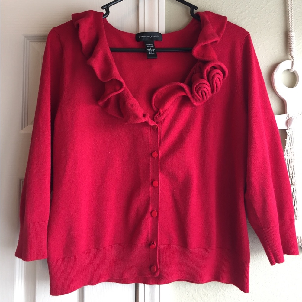 Rose Red Cardigan 🌹