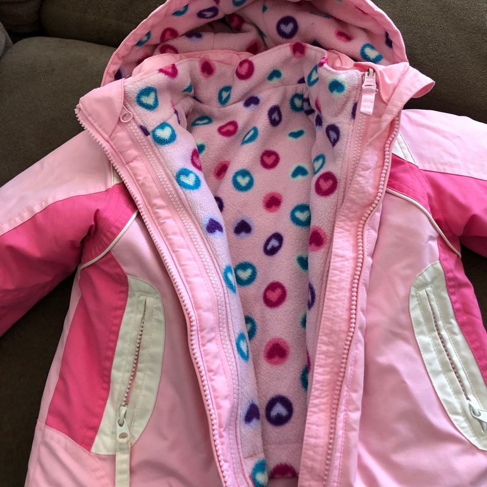 Little girls 3 in 1 pink winter jacket!