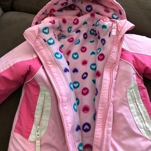 Little girls 3 in 1 pink winter jacket!
