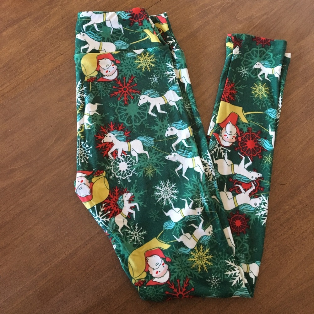2017 Santa and his Unicorns LuLaRoe Leggings OS