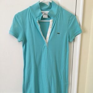 Lacoste Pique 5-Button Polo Dress Capri Blue