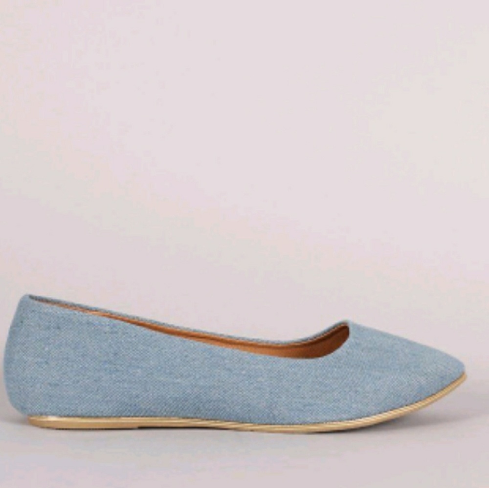 Liliana denim blue flats