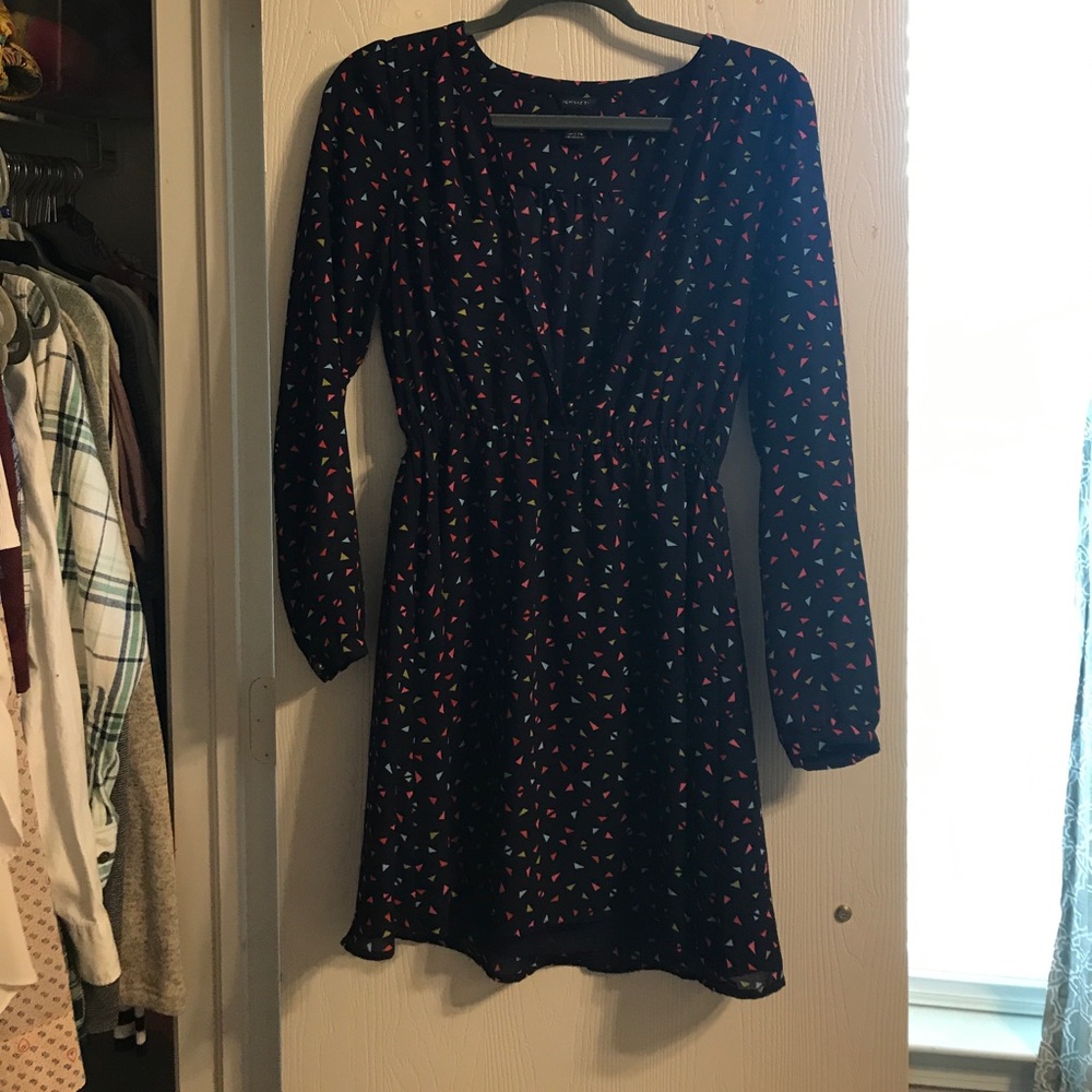 Forever 21 navy patterned dress