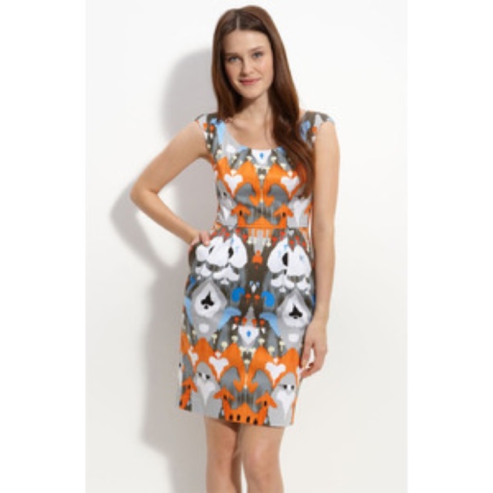 Maggy London Orange Multi-color dress
