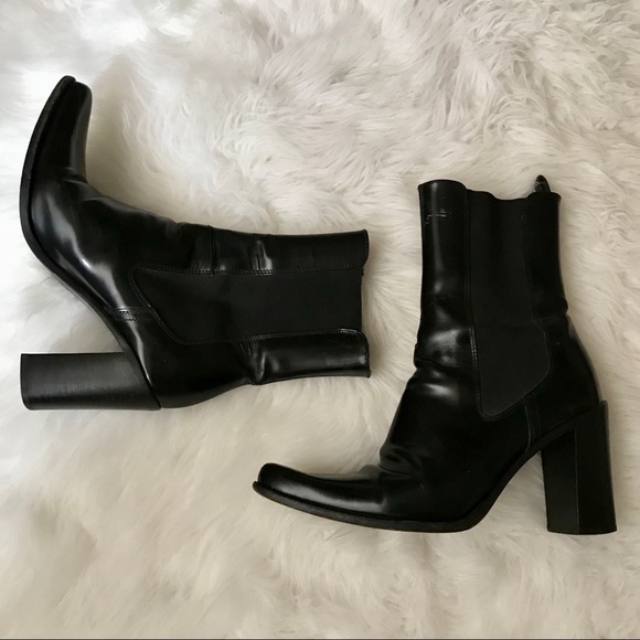 Miu Miu Shoes - Miu Miu Black Pointed Toe Boots