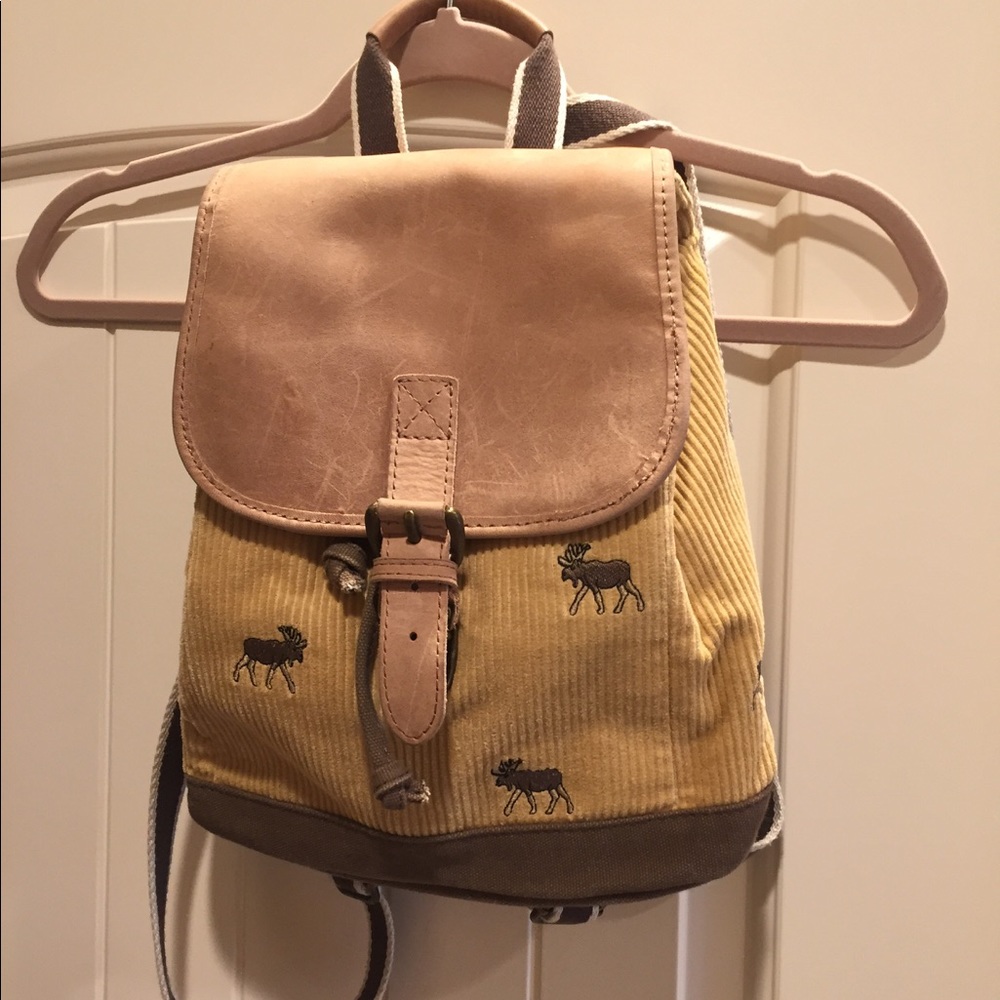 Corduroy ladies backpack purse
