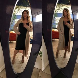 Long brown sweater