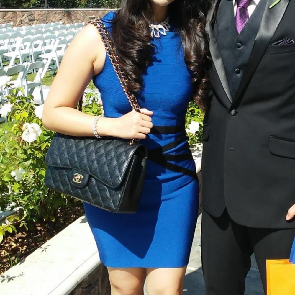 Bebe blue bandage dress