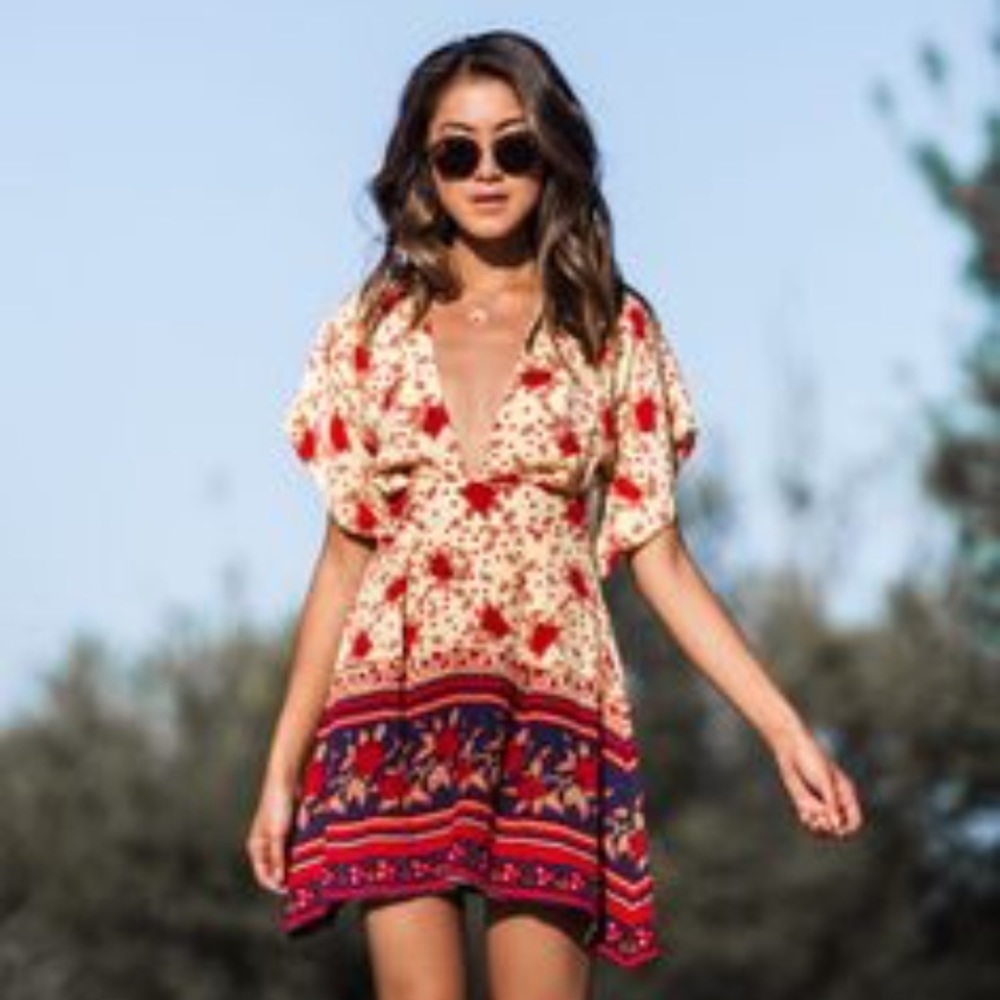 Faithfull the Brand Parisian Dress in Rose Garden