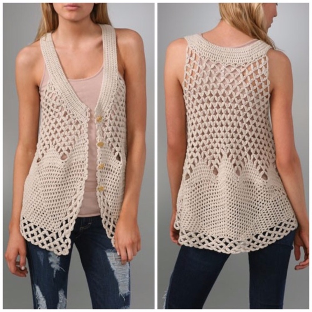 Free People Crochet Vest