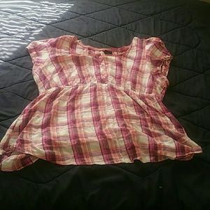 Babydoll Plaid Top Torrid Size 4