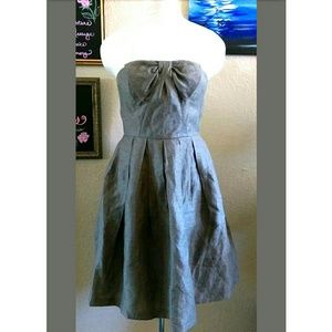 Antonio Melani olive tone strapless flare dress