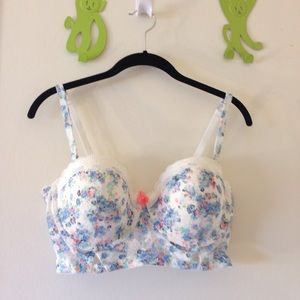 ASOS never worn floral strapless longline bra
