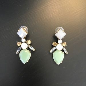 Mint Green, Lilac, & Gold Statement Earrings