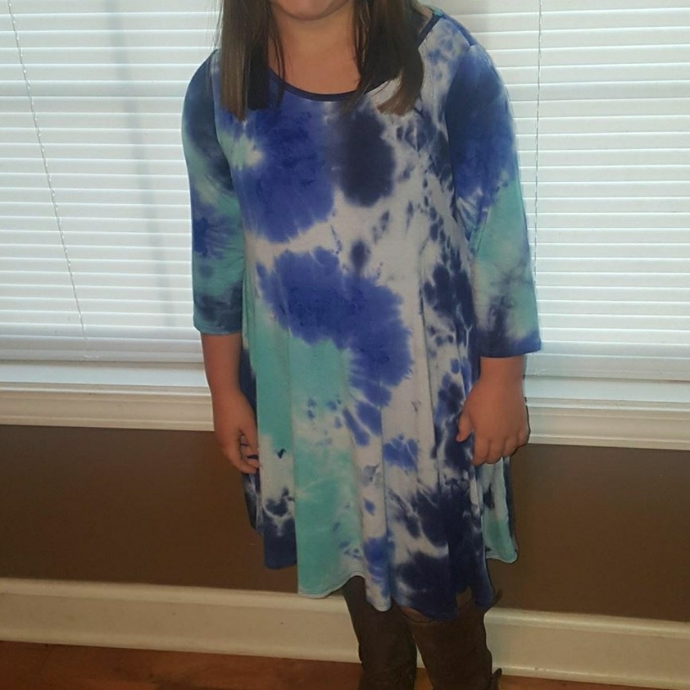 Girls tye dye dress