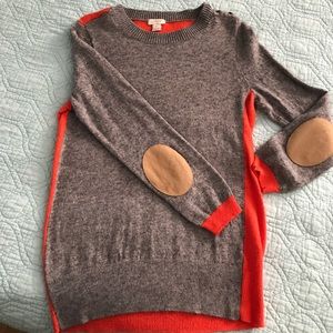 Jcrew two-toned sweater with elbow patches
