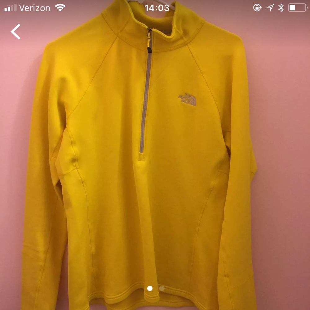 Yellow northface Half Zip