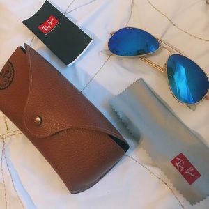 Ray Ban Blue Aviator Flash Lenses