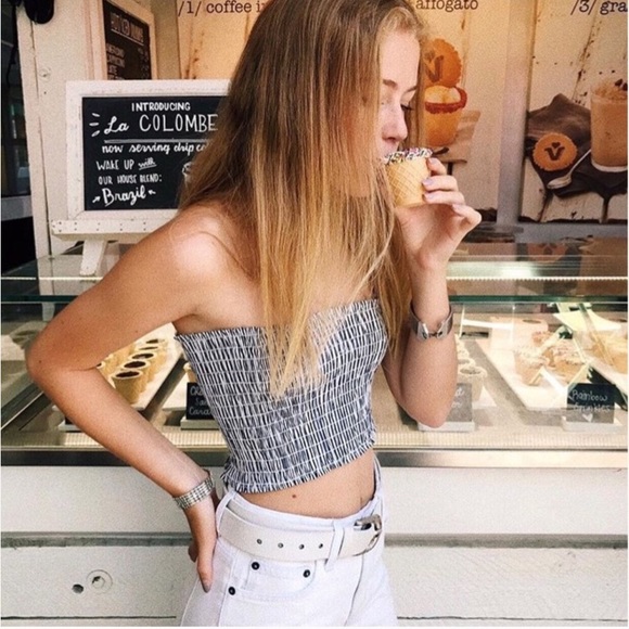 'Lexi' Strapless Tube Top - Stripe - Picture 5 of 7