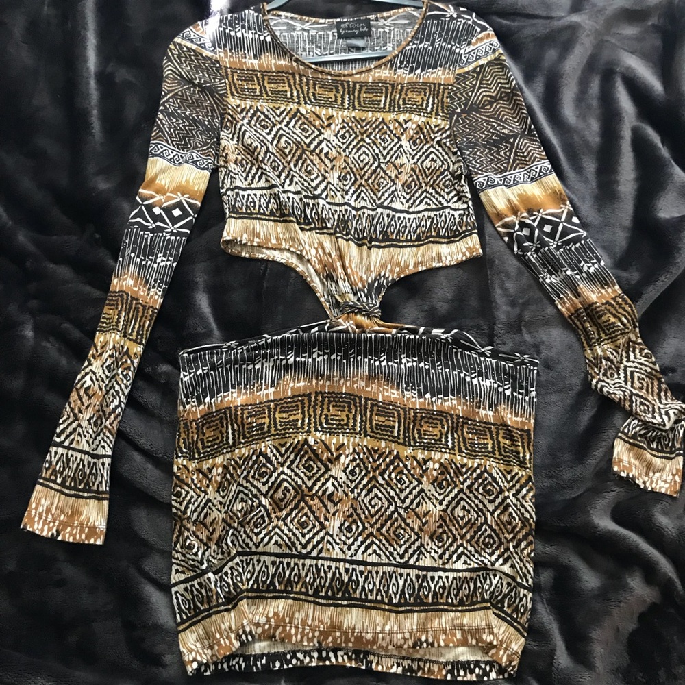 Torn by Ronny Kobo tribal cut out dress