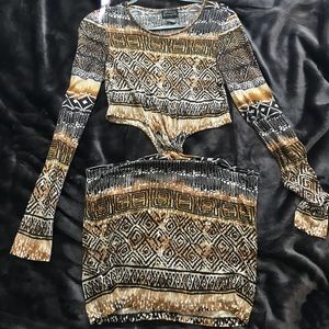 Torn by Ronny Kobo tribal cut out dress