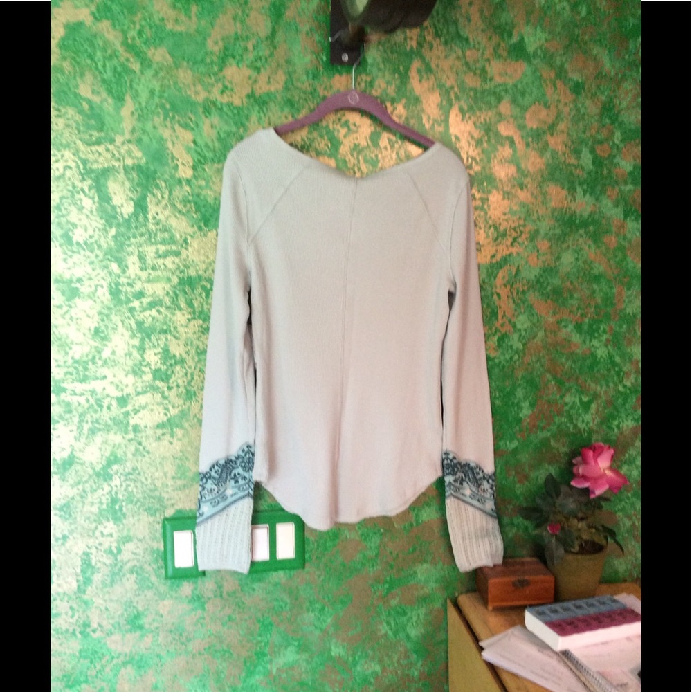 NWT free people bandanna sleeve thermal.